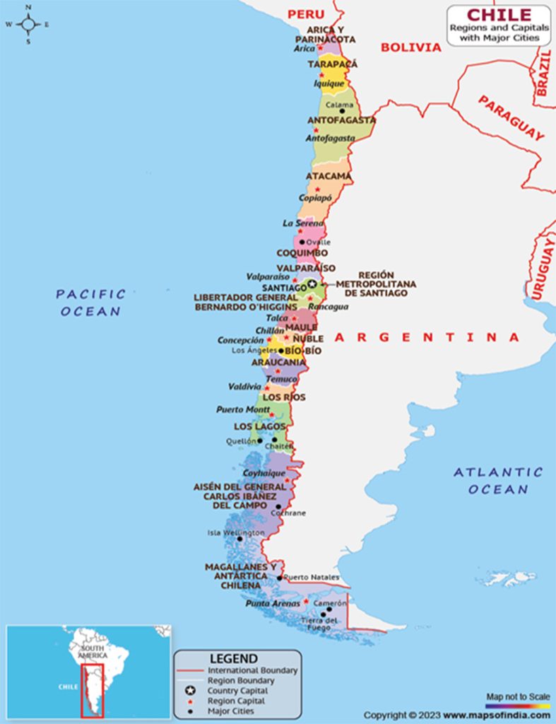 Political Map of Chile