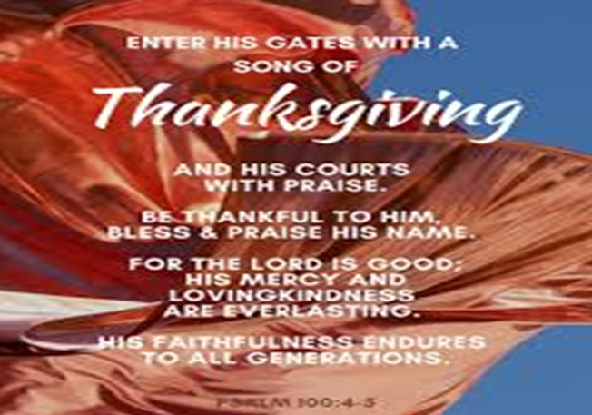 Thanksgiving as spiritual weapon