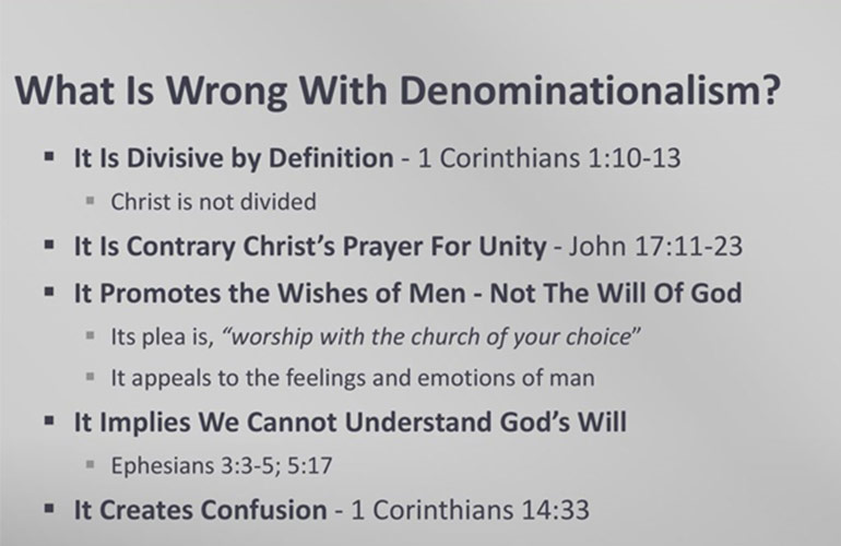 Is Denominationalism Scriptural?