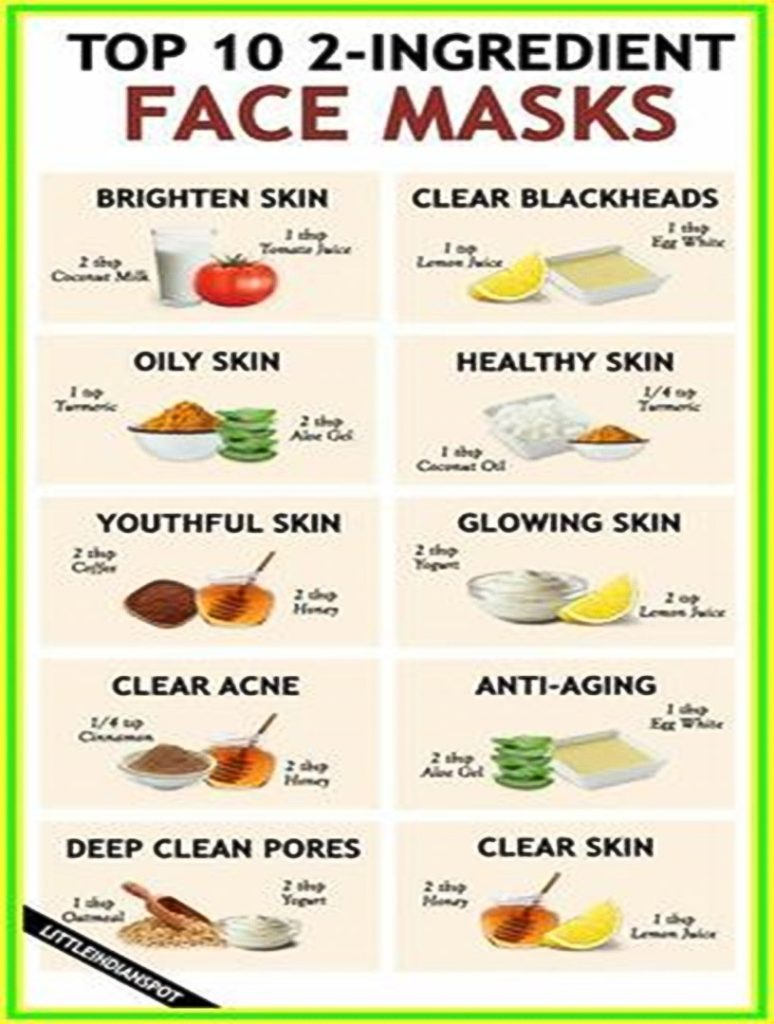 top 10 2-ingredient face masks