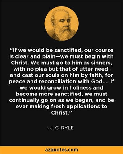 OIf we could be sanctified