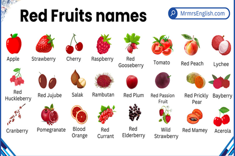 Red Fruits Names