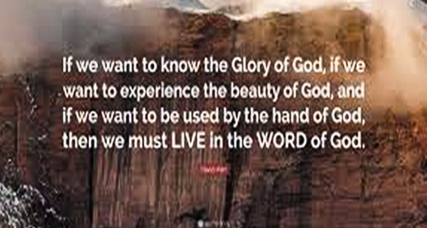 If we want to glory of God
