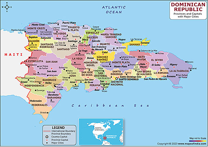 Dominican Republic Political Map