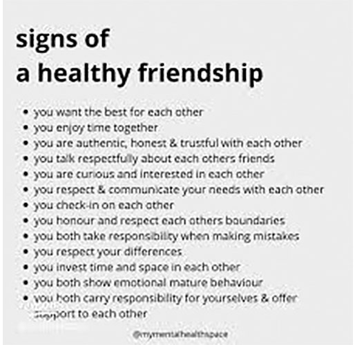 Signs of a healthy Friendship